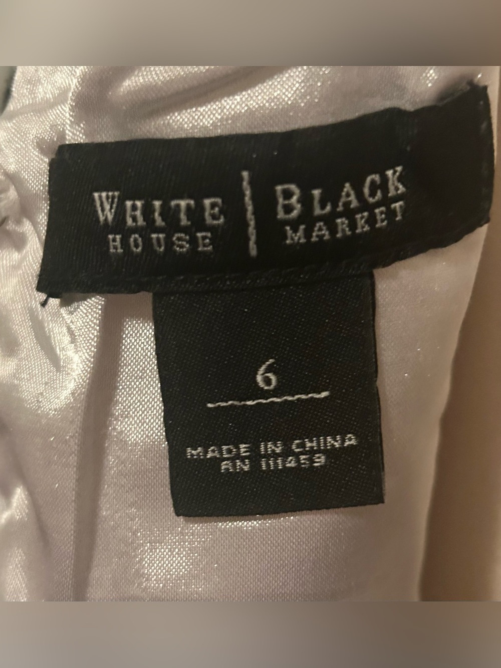 White House Black Market Black & White Striped V-Neck Dress - Picture 4 of 13